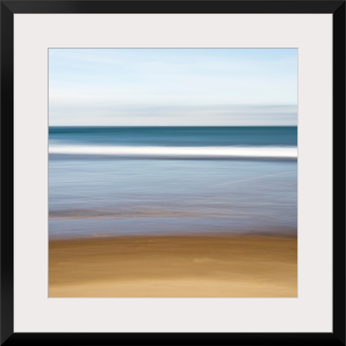A square canvas of a peaceful seascape with smooth color transitions.