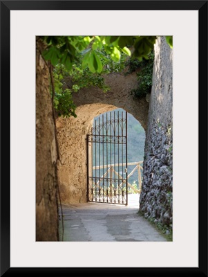 Gate of a villa, Ravello, Salerno, Campania, Italy