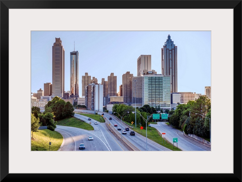 Atlanta city skyline from the east side in Georgia.