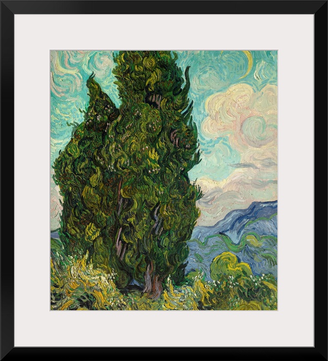 Cypresses was painted in late June 1889, shortly after Van Gogh began his yearlong stay at the asylum in Saint-Remy. The s...