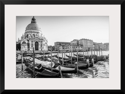 Gondolas in Front of Santa Maria della Salute, Venice, Italy, Europe