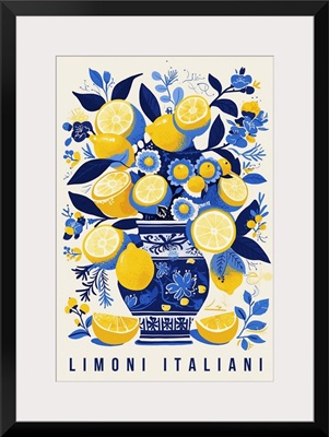 Limoni Italiani - Retro Food Advertising Poster