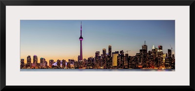Panoramic Toronto City Skyline at Night
