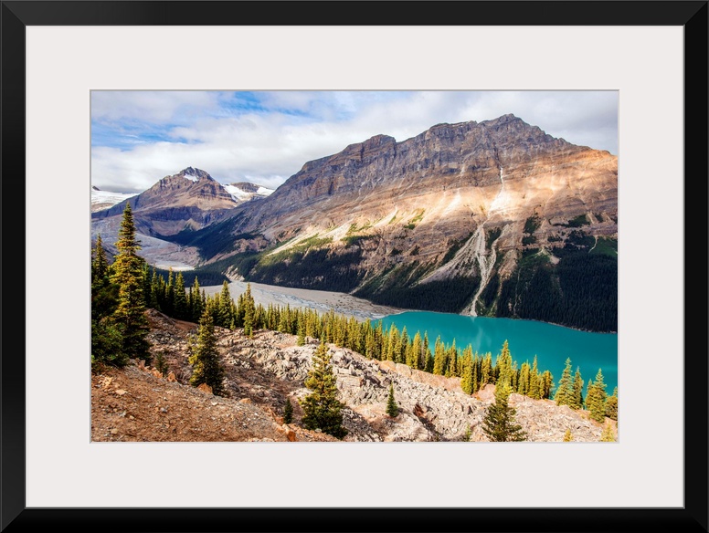 Peyto Lake and Caldron Peak in Banff National Park, Alberta, Canada.