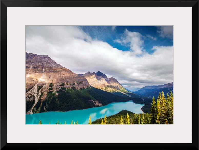 Peyto Lake and Caldron Peak in Banff National Park, Alberta, Canada.