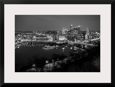 Pittsburgh City Skyline at Night