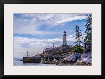 Point Atkinson Lighthouse And Blue Skies, Vancouver, British Columbia, Canada