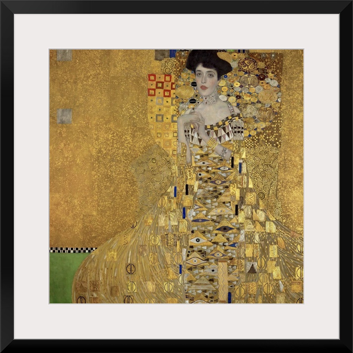 Gustav Klimt's Portrait of Adele Bloch-Bauer I (1907) famous painting.