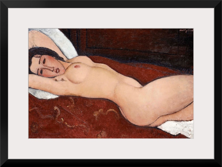 Modigliani's celebrated series of reclining nudes, begun in 1916, are influenced by Italian Renaissance representations of...