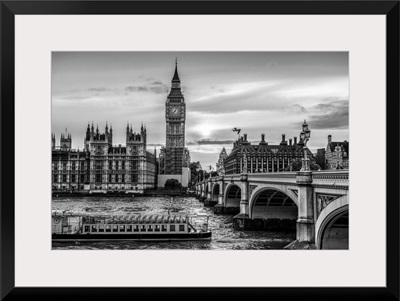 Riverboat on River Thames, Westminster, London, England, UK