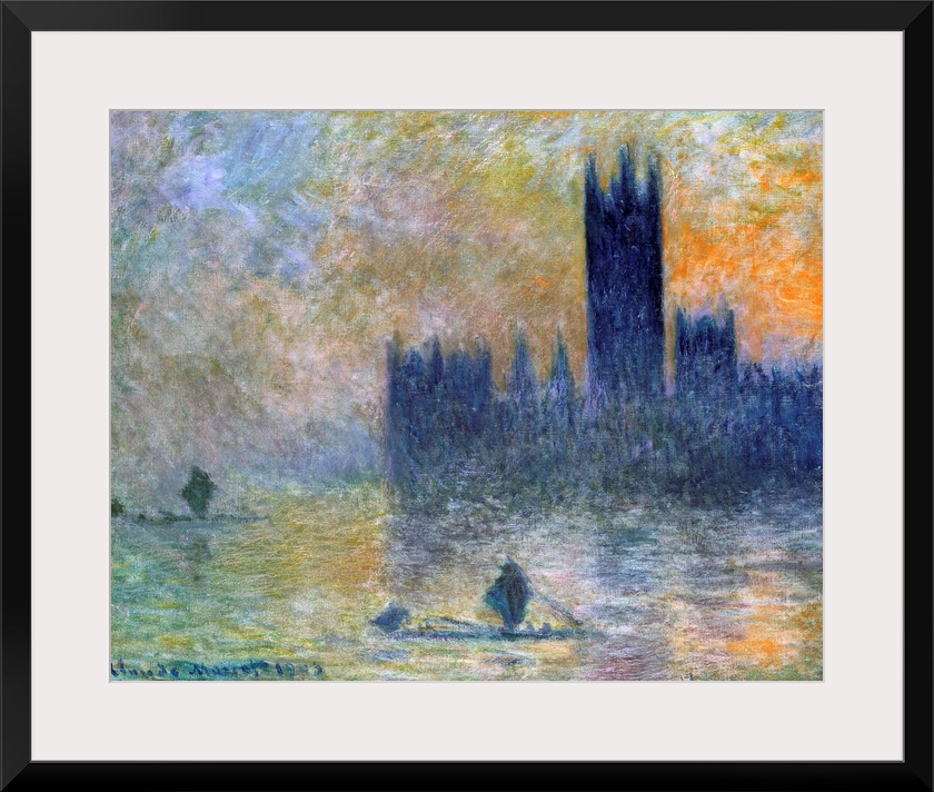 Between 1899 and 1901, Monet produced nearly a hundred views of the Thames River in London. He painted Waterloo Bridge and...