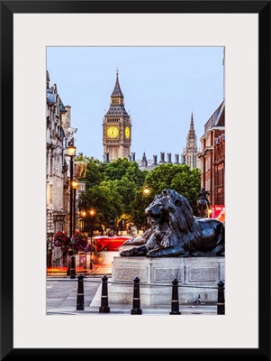 Trafalgar Square and Big Ben, London, England, UK