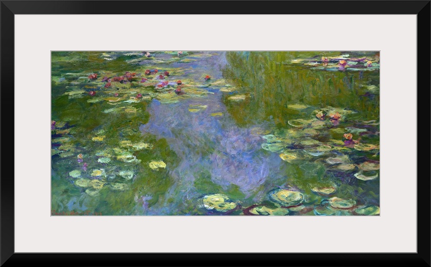 This work is one of four pictures of water lilies that, quite exceptionally, Monet finished, signed, and sold in 1919. Muc...