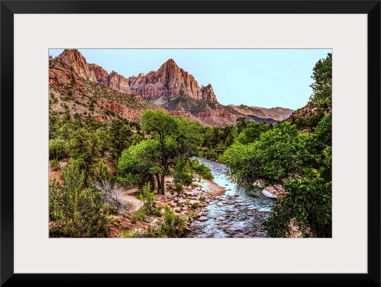 Landscape photograph of Zion National Park with the Virgin River.