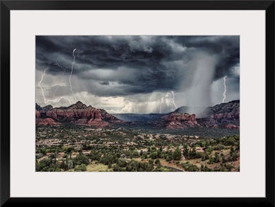 Lightning storm over Sedona, Arizona