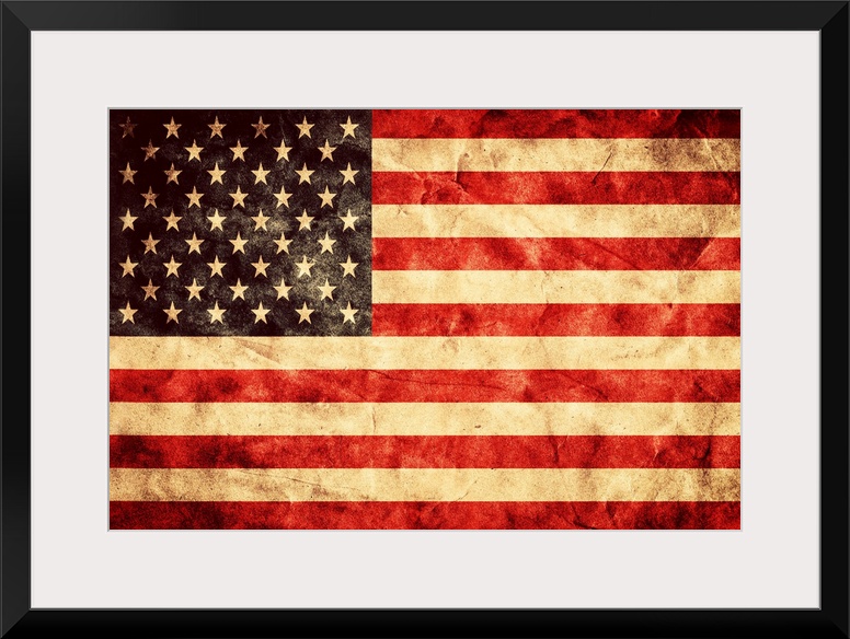 United States Of America Flag in a grunge style.