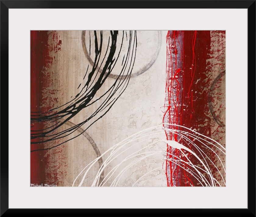 Big abstract art includes a variety of vertical rectangles with textured sides and warm tones sitting next to each other. ...