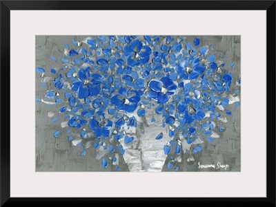 Blue Flowers Contempory Art