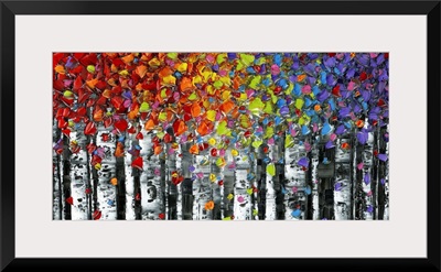 Modern Landscape Abstract Birch Trees