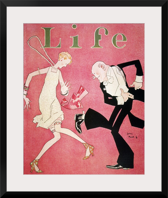 'Teaching Old Dogs New Tricks.' Cover for 'Life,' 1926, by John Held, Jr.