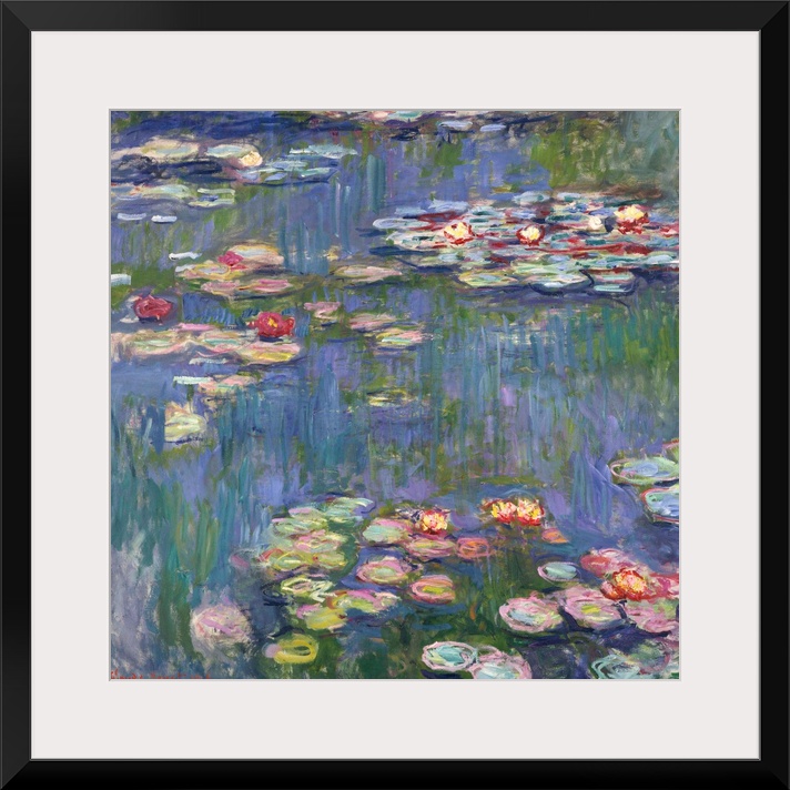Monet, Water Lilies, 1916. Oil On Canvas, Claude Monet, 1916.