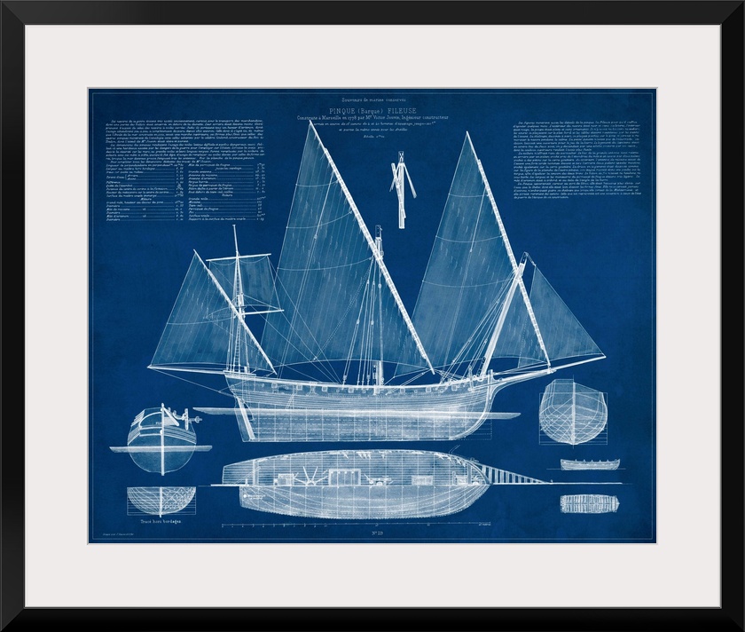 Antique Ship Blueprint III