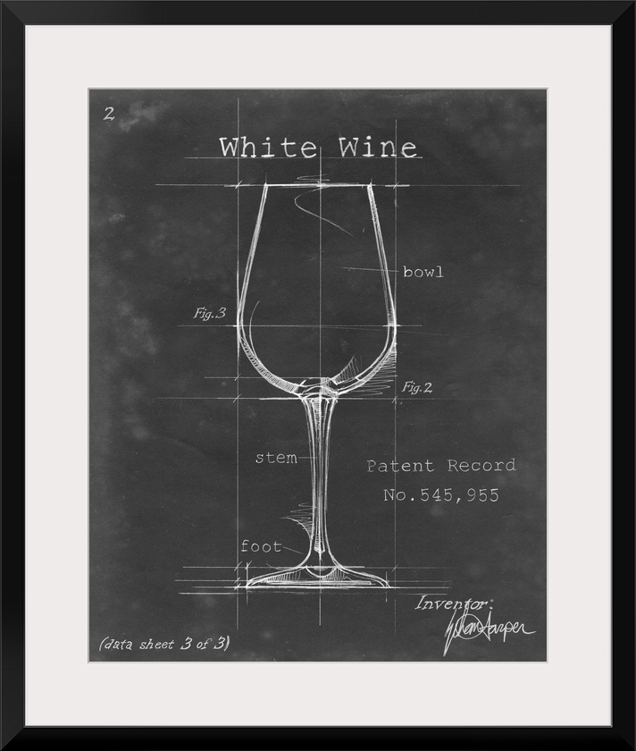 Blueprint style artwork of a cocktail recipe perfect for a kitchen or home bar.