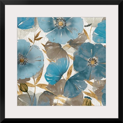 Blue and Gold Poppies II