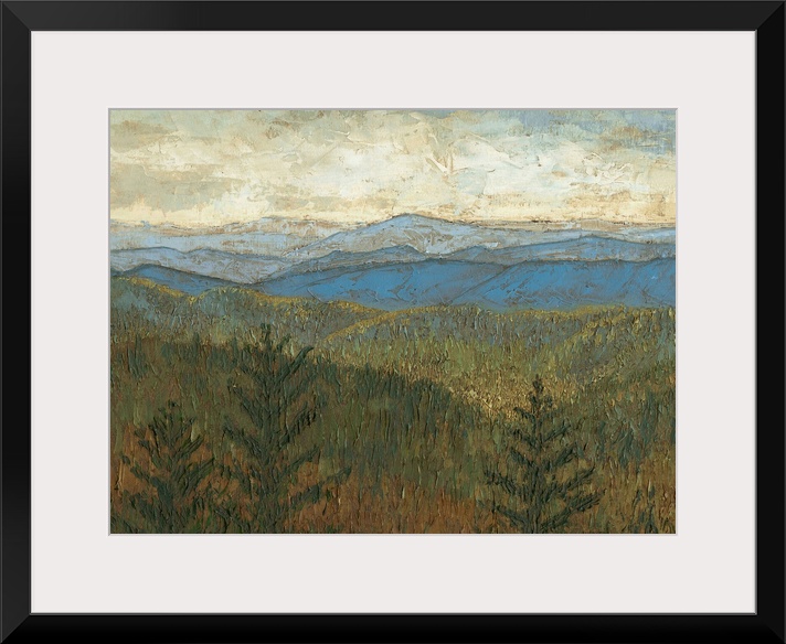 Contemporary landscape painting of the Blue Ridge mountains.