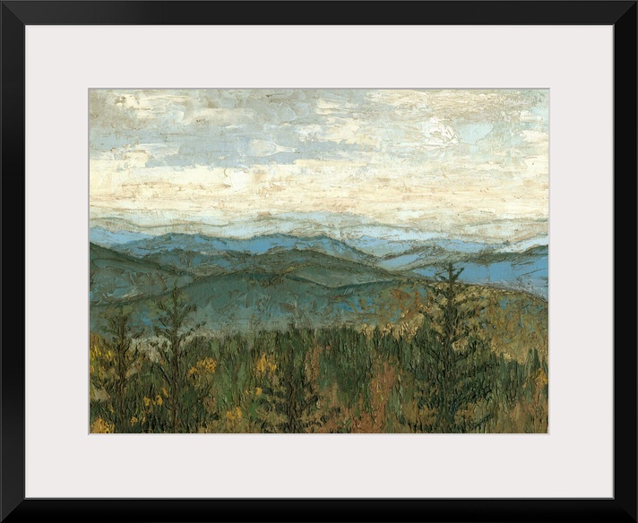 Contemporary landscape painting of the Blue Ridge mountains.