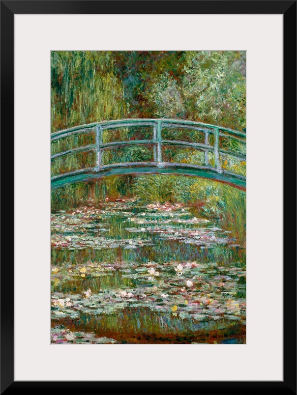 Bridge over a Pond of Water Lilies