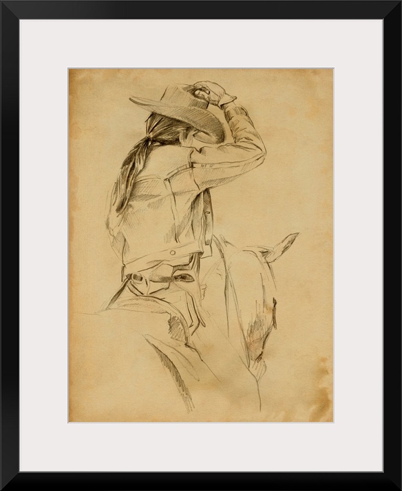 Cowgirl On Horseback II