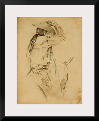 Cowgirl On Horseback II