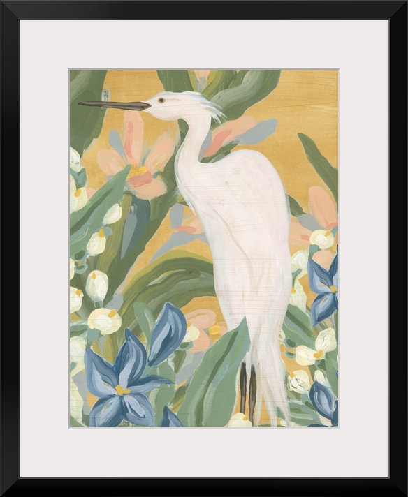 Floral Egret I