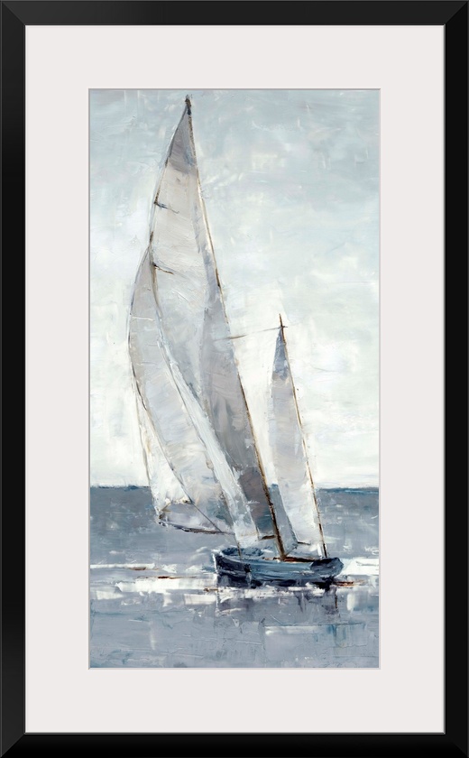 Sailboats possess a timeless elegance, and this beautiful portrait will add a touch of nautical sophistication to any room...