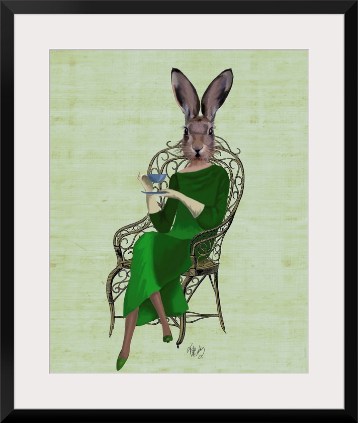 Lady Bella Rabbit Taking Tea