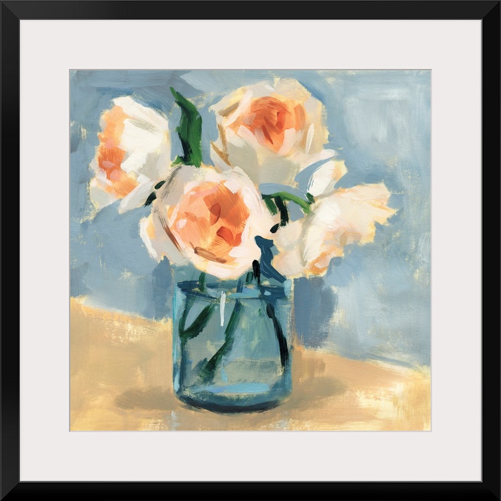 Peonies In Mason Jar II