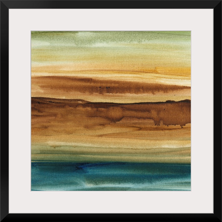 Contemporary abstract painting using earthy tones.