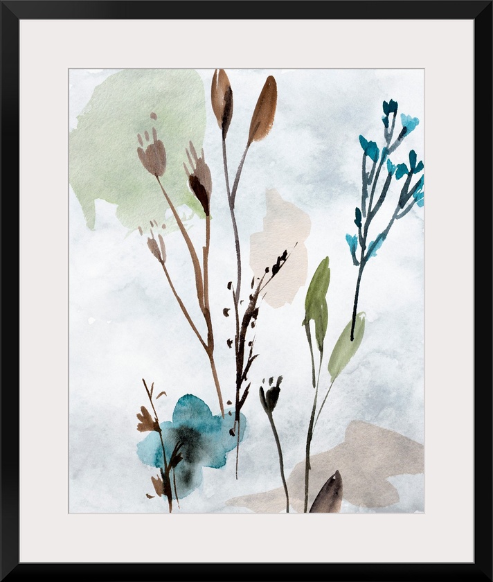 Watercolor Wildflowers I
