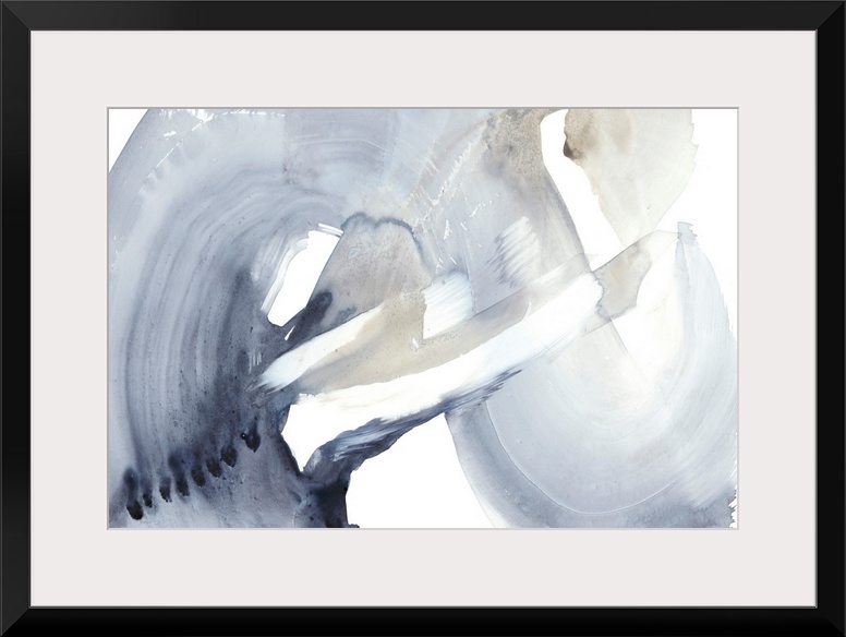 Contemporary watercolor abstract painted to resemble a wave-like shape.