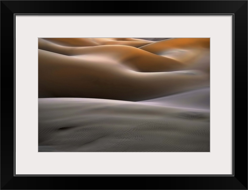 Fine art photo of a desert landscape with large sand dunes.