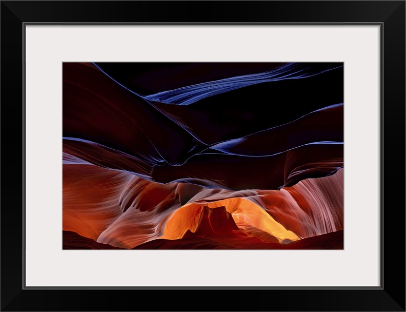 A night view of a section of Antelope Canyon in Arizona.