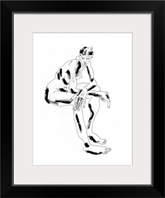 Seated Nude With Crossed Arms White