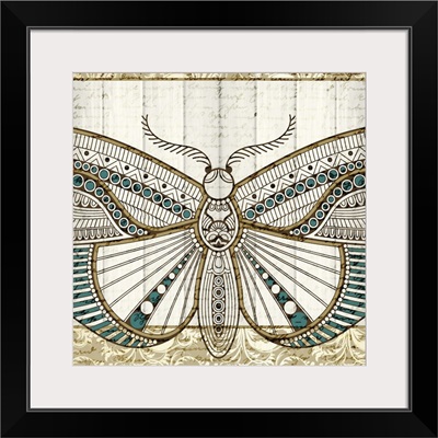 Damask Butterfly Teal 2