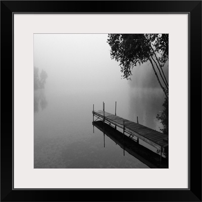 Foggy Dock Black and White