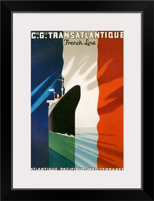 1940's France Transatlantique French Line Poster