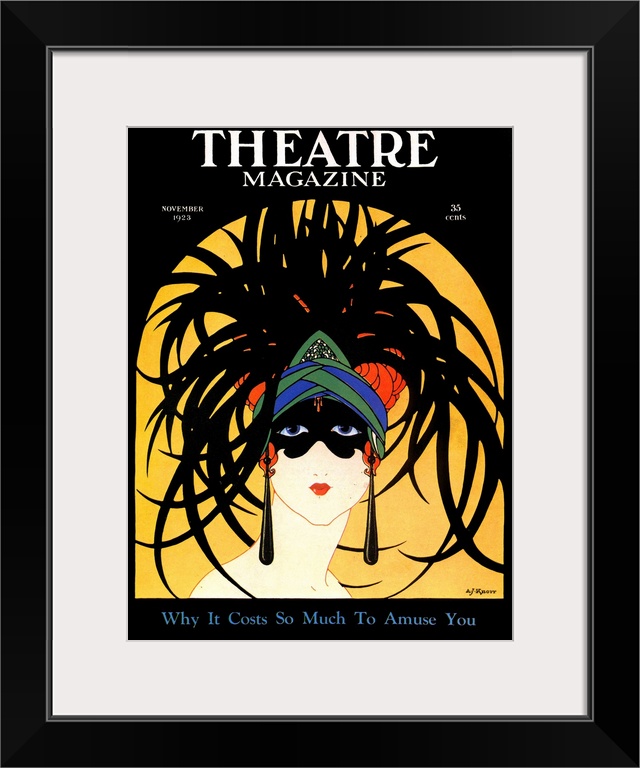 Theatre.1920s.USA.masks magazines art deco...