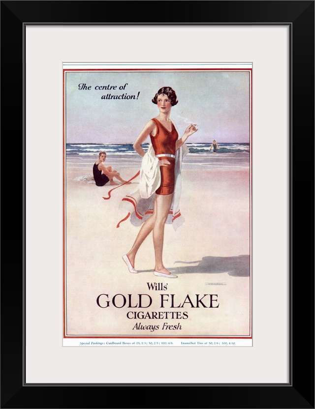 Will..s Gold Flake.1920s.UK.wills smoking cigarettes swimwear womens holidays beaches swimming costumes glamour   bathing ...