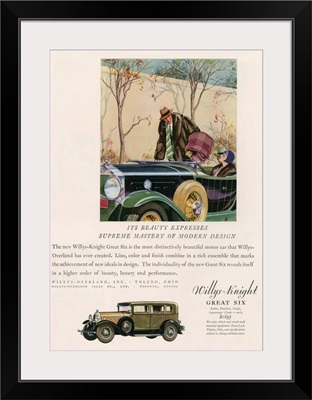 Willys-Knight Great Six Automobile Advertisement