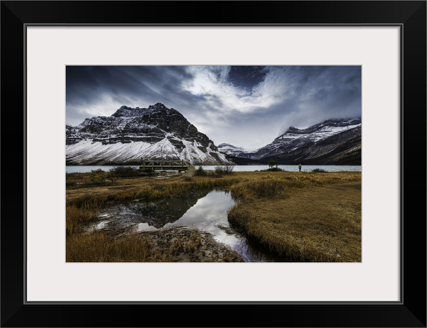 Bow Lake is a small lake in western Alberta, Canada. It is located on the Bow River, in the Canadian Rockies, at an altitu...